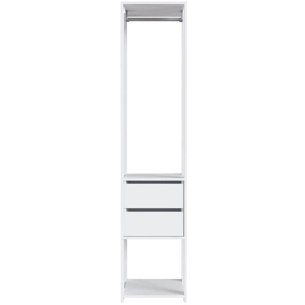 Guarda Roupa Closet 2 Gavetas E Cabideiro Branco 40x45x183cm Modulado