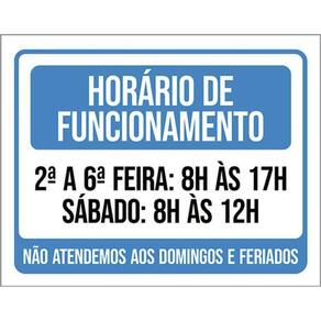 Kit 3 Placa Horário Funcionamento Atendemos Domingos 36X46