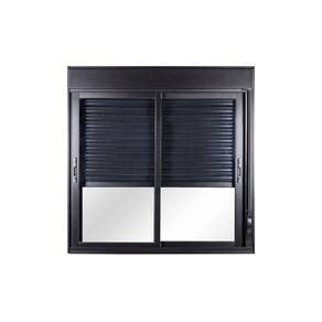 Janela de Aluminio Persiana Integrada 120x150cm Manual 2 Folhas Topsul Preto