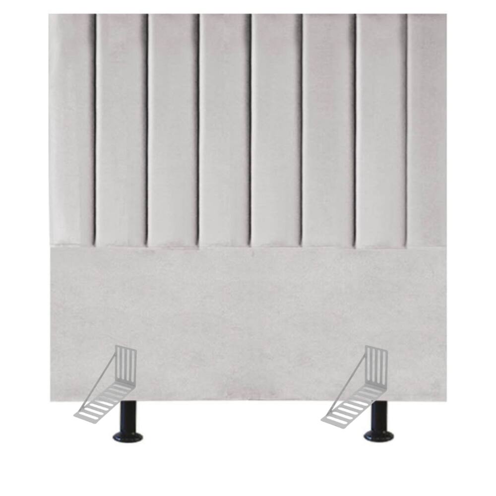Cabeceira Estofada Cama Solteiro 90 cm Lídia Linho E Frame