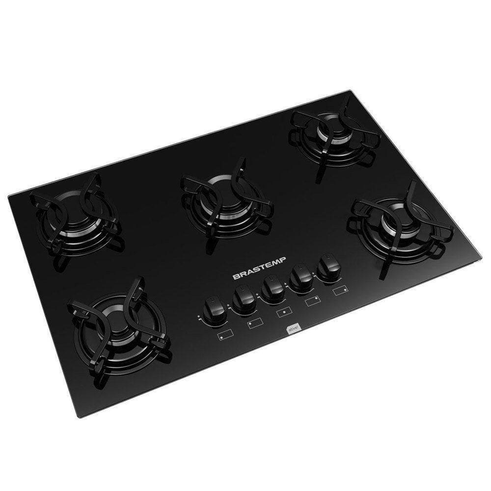 Cooktop A Gás Brastemp Ative 5 Bocas Preto BDD75AE Bivolt Preto