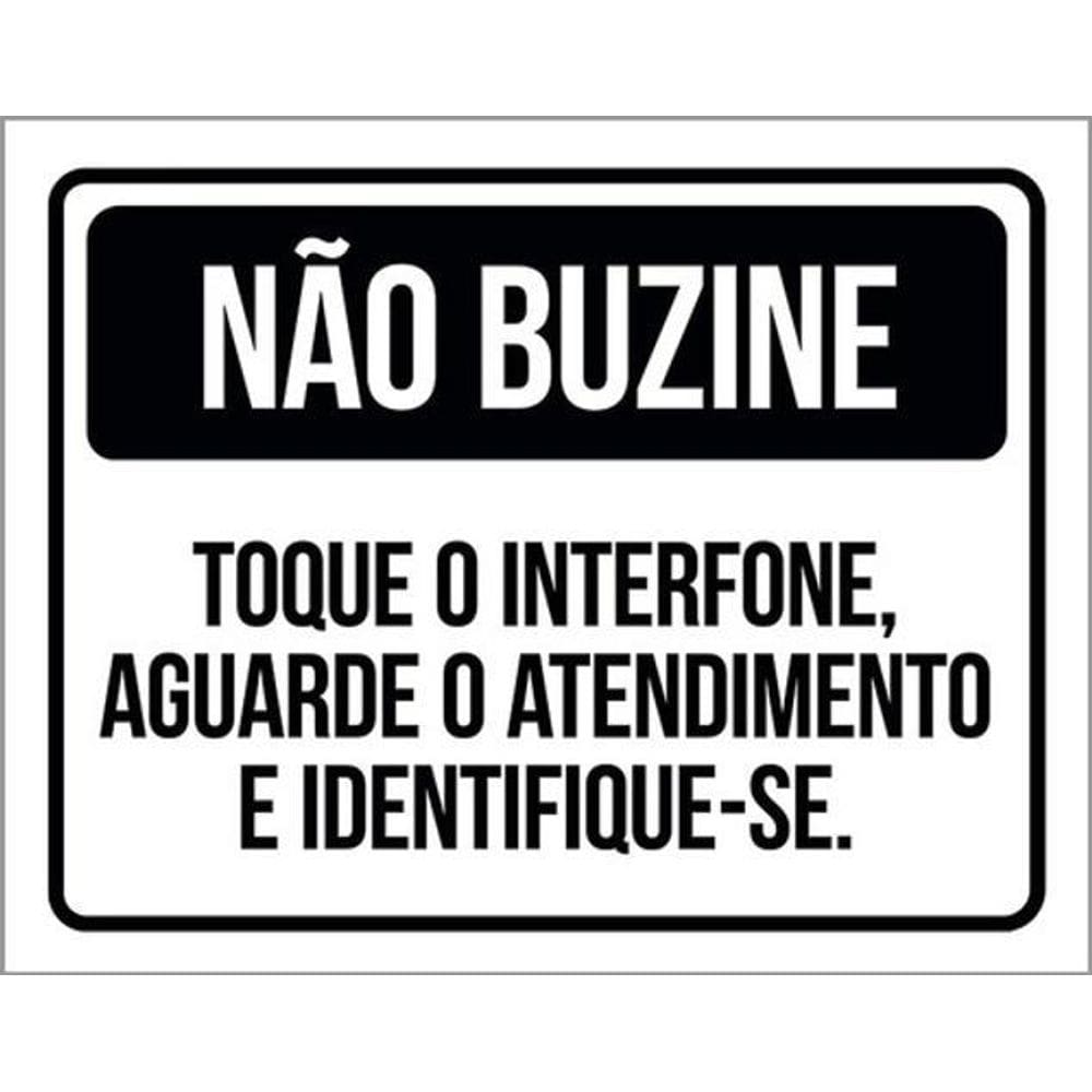Kit 10 Placa Buzine To Interfone Aguar Atendimento 36X46