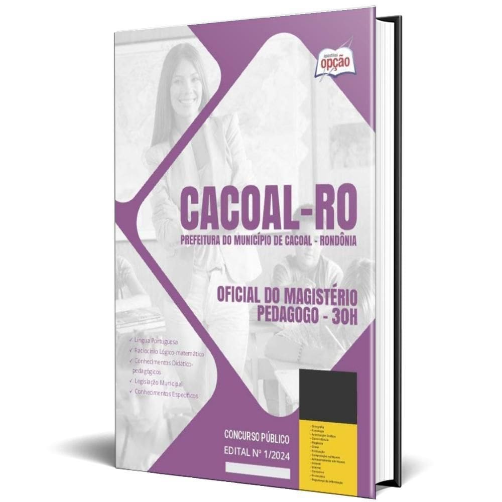 Apostila Prefeitura Cacoal Ro 2024 Oficial Do Magistério