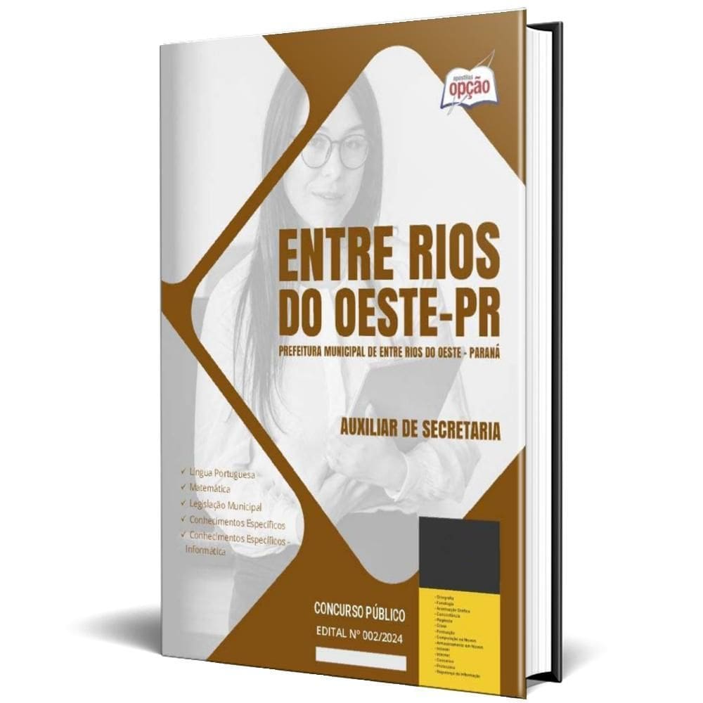 Apostila Prefeitura Entre Rios Do Oeste Pr 2024 Auxiliar