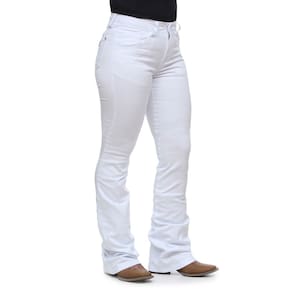 Calça Jeans Flare Feminina Branca com Elastano Dock`s 30946