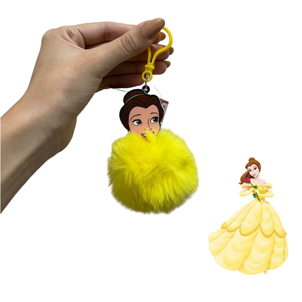 Chaveiro Princesa Disney Pompom Pelúcia Felpudo Acessório