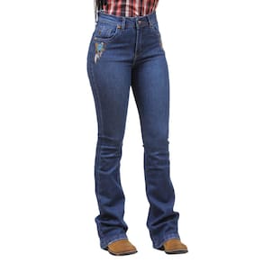 Calça Jeans Feminina Bordado Bolso Flor Miss Me 36801
