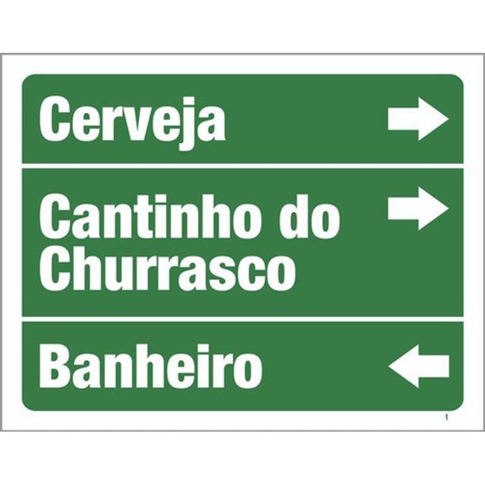 Kit 10 Placas Cerveja Cantinho Churrasco Banheiro 36X46