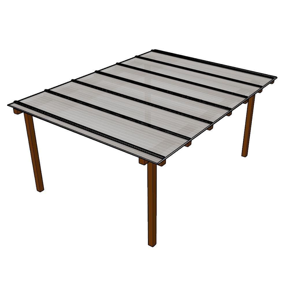 Kit Policarbonato Branco Refletivo 6mm 4,00m X 3,00m - Perfis Naturais
