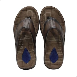 Chinelo Masculino Pegada Em Couro Cravo Marrom