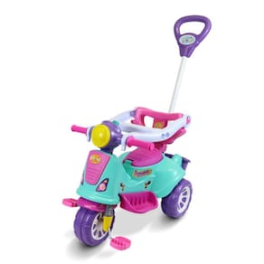 Triciclo Infantil Avespa Haste Removível 2 em 1 Passeio e Pedal Maral