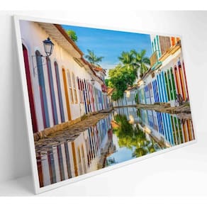 Quadro Cidade De Paraty Alagada Medidas 40x60 Cm Impressão Adesivo Fotográfico