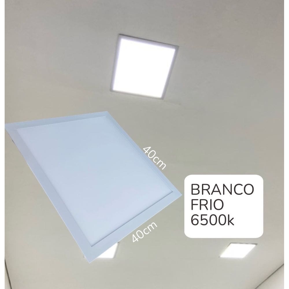 Plafon Painel Led Embutir 36w 40x40 Slim Bivolt