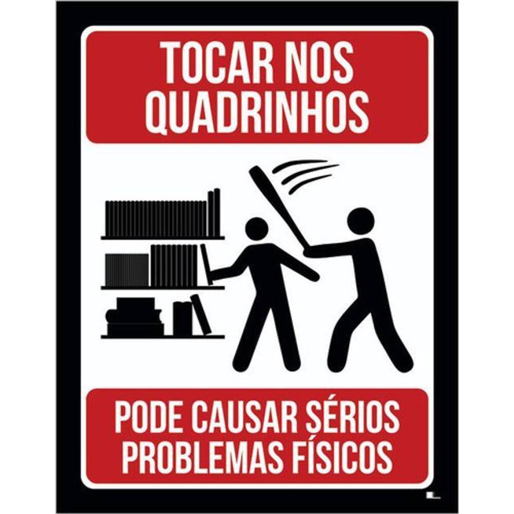 Kit 10 Placas Tocar Nos Quadrinhos 36X46