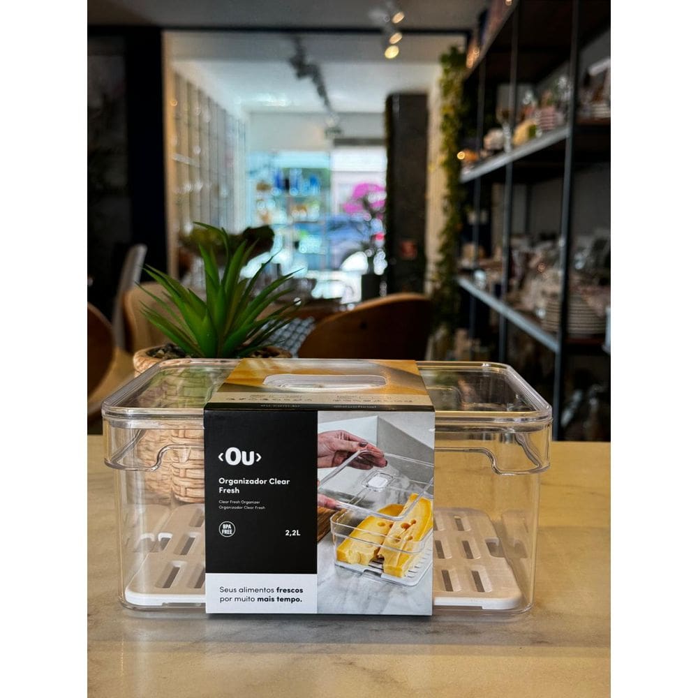 Organizador Clear Fresh 2,2L Natural