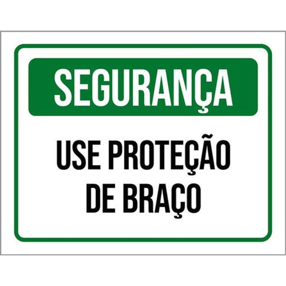 Kit 10 Placas Segurança Use Proteção De Braço 36X46