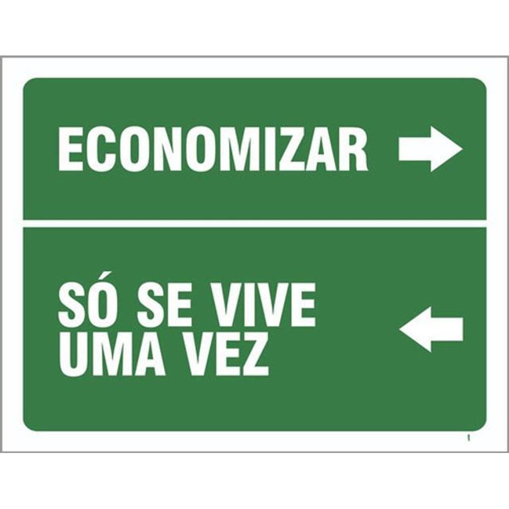 Kit 10 Placas Economizar Só Se Vive Uma Vez 36X46