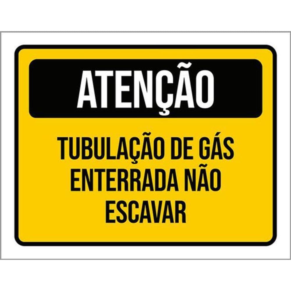 Kit 10 Placa Tubulação Gás Enterrada Escavar 36X46