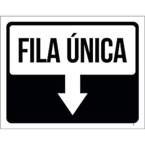 Kit 10 Placas Seta Fila Única 36X46