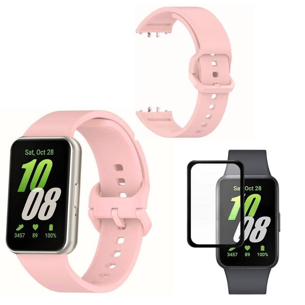 Pulseira Correa Silicone Para Galaxy Fit3 + Pelicula Tela