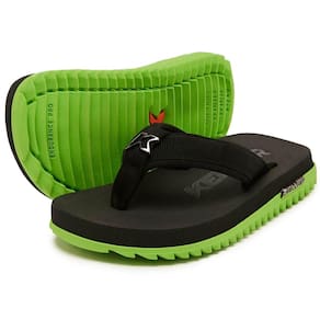Chinelo Infantil Kenner Kivah Cushy Kids - Preto e Verde