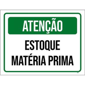 Kit 10 Placas Atenção Estoque Matéria Prima 36X46