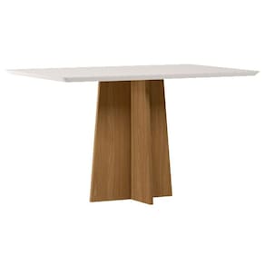 Mesa de Jantar Anitta 135X90 cm com Vidro Ype Off White - New Ceval