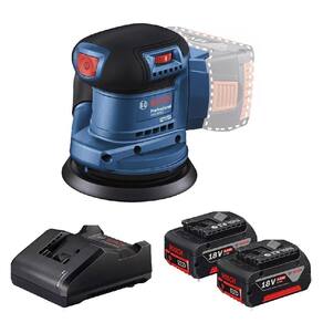 Lixadeira Orbital 18V Carregador 2 Baterias Gex 185-Li Bosch