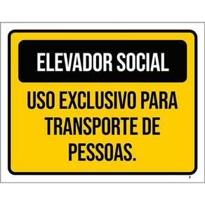 Kit 10 Placas Exclusivo Transporte Pessoas 36X46