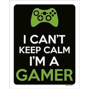 Kit 10 Placas I Can`T Keep Calm Gamer Xb 36X46