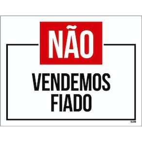 Kit 3 Placas Não Vendemos Fiado Vermelha 36X46