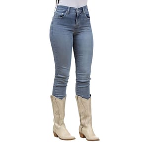 Calça Jeans Feminina Azul 724 Slim Straight Levi`s 37012