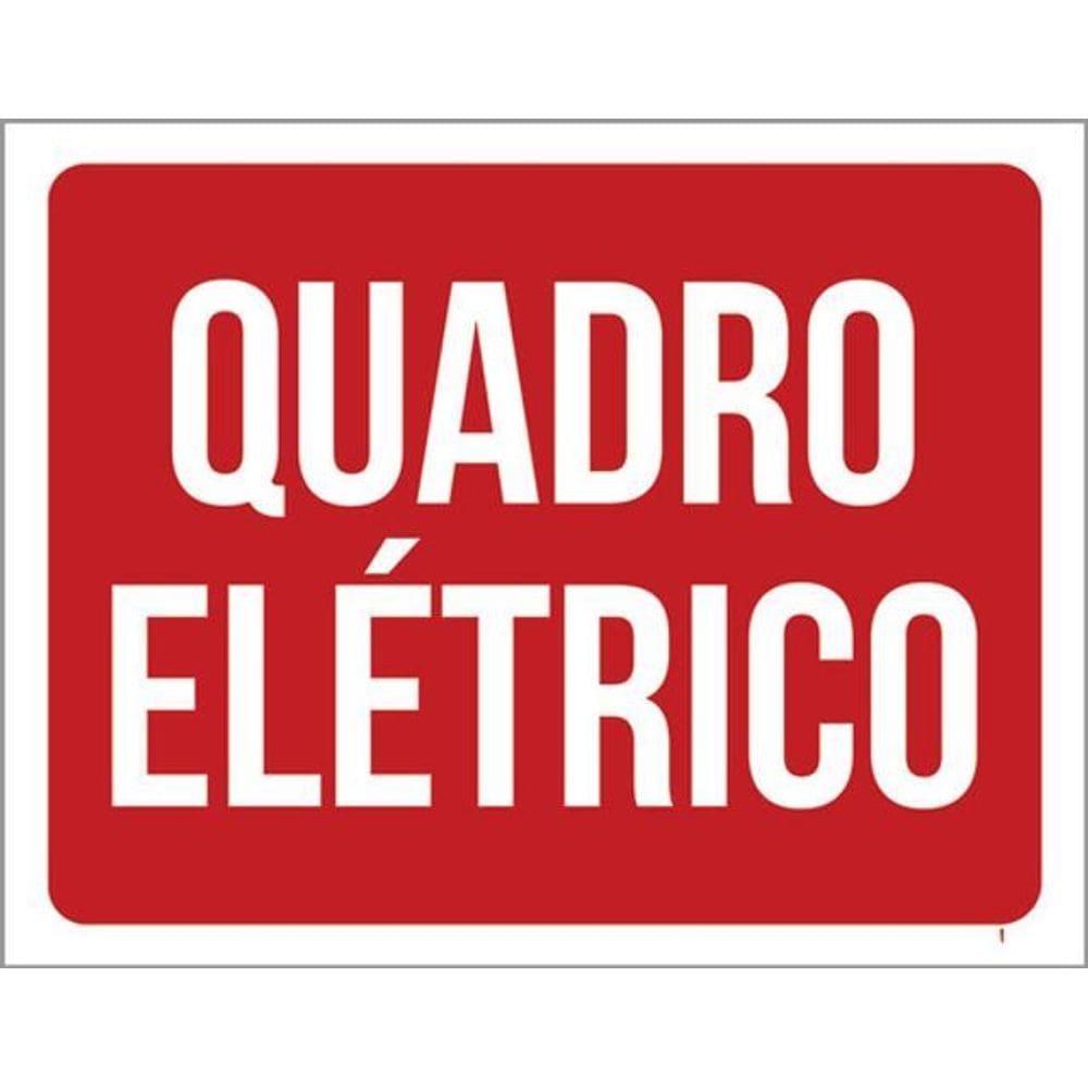 Kit 10 Placas Quadro Elétrico Vermelho 36X46