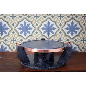 Churrasqueira Gourmet Fondue De Pedra Sabão Grande 27 Cm