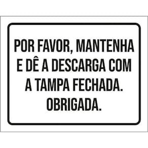 Kit 10 Placas Mantenha E Dê A Descarga Tampa Fechada 36X46