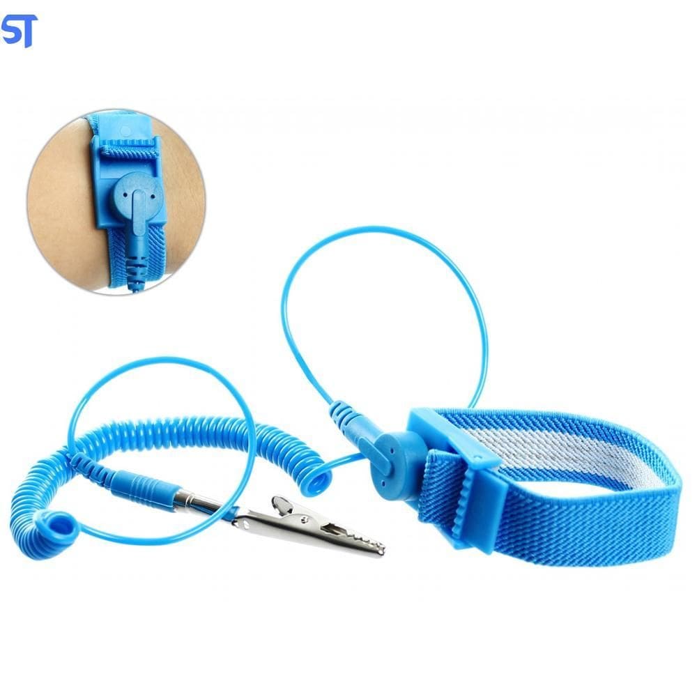 Pulseira Antiestática Com Fio - Azul