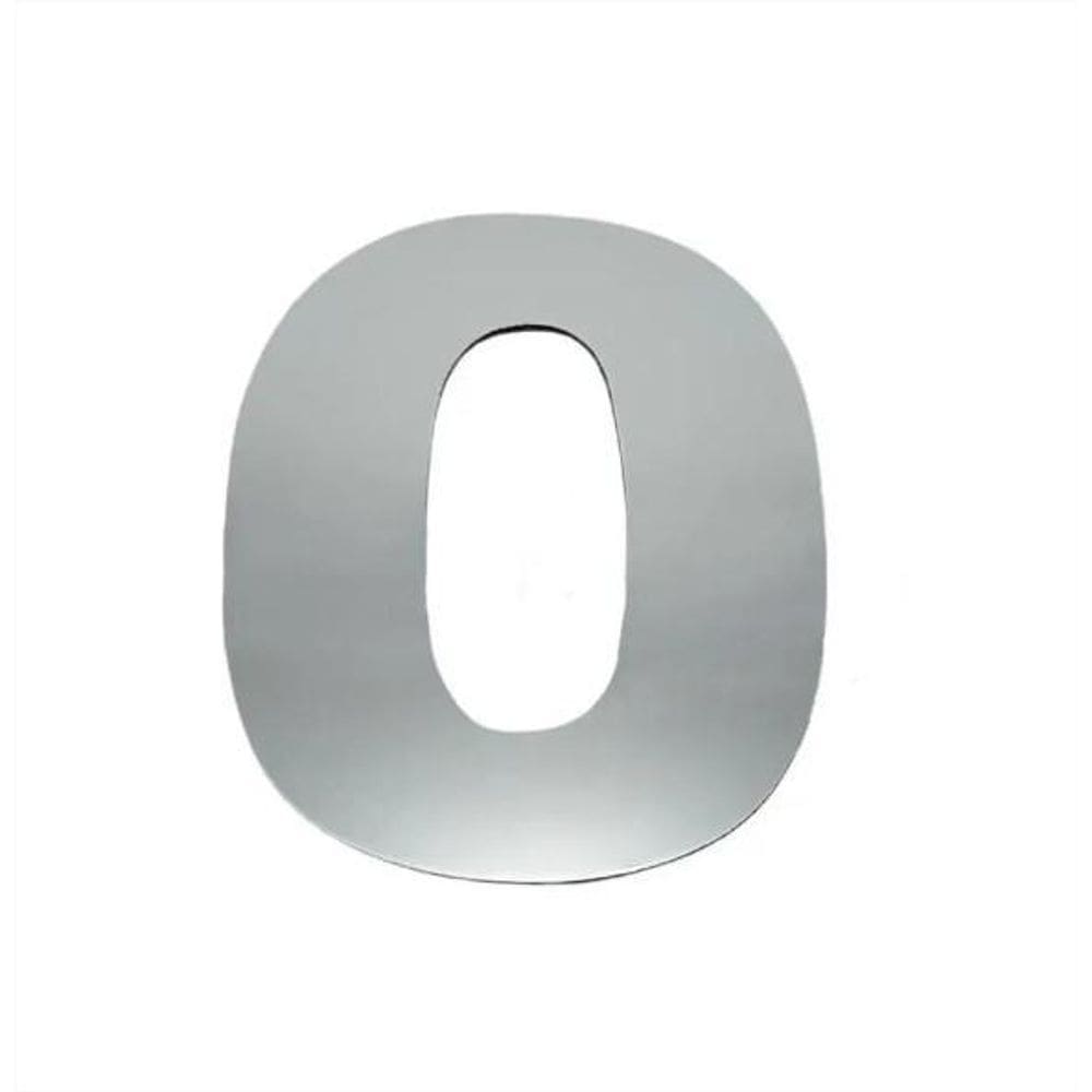 Número Residencial Alumínio Espelhado 0