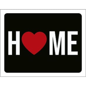 Kit 10 Placas Home Coração 36X46