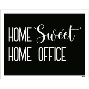 Kit 3 Placas Home Sweet Home Office Horizontal 36X46