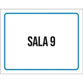 Kit 3 Placas Setor Azul Sala 9 36X46