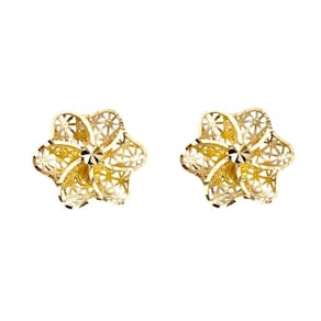 Brinco Flor 1,5 Em Ouro 18K