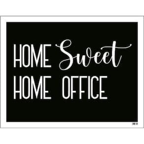 Kit 3 Placas Home Sweet Home Office Horizontal 36X46