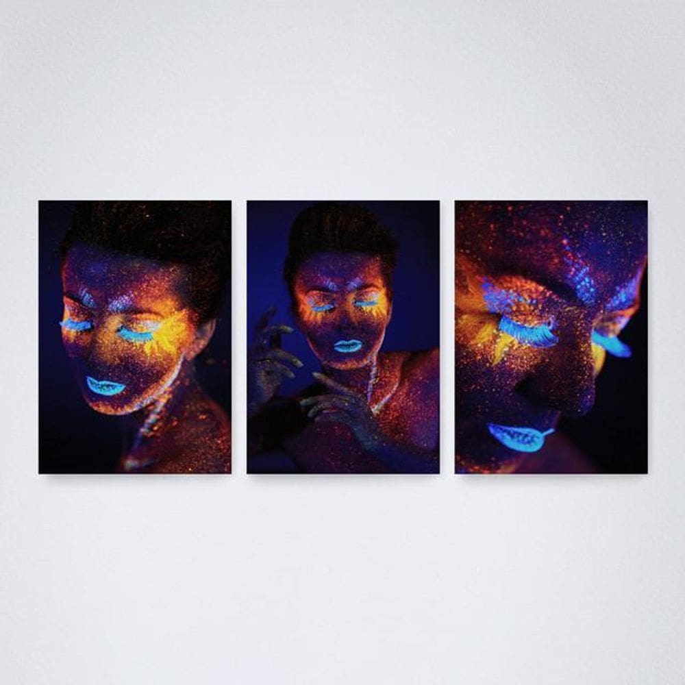 Quadro Decorativo Mulheres Luzes 30x20cm Elegante