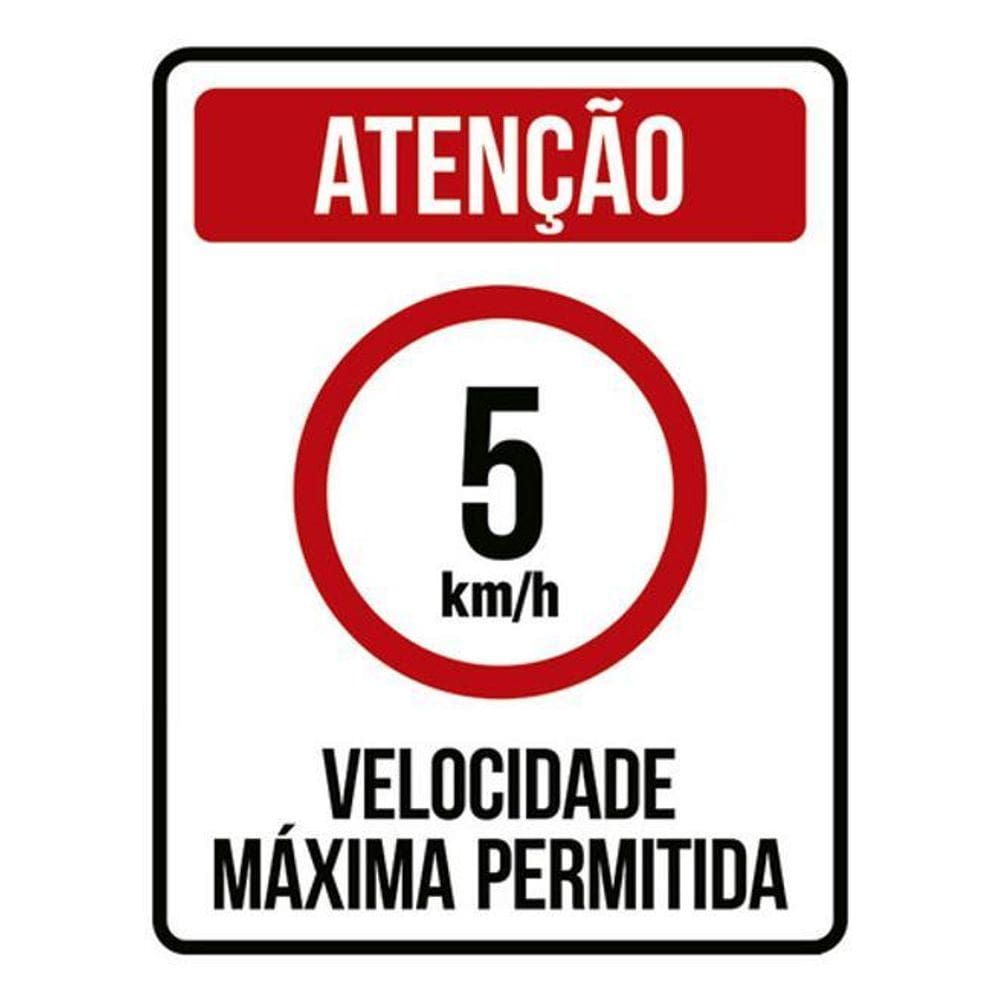 Kit 3 Placas Velocidade Máxima 5Km Máximo 36X46