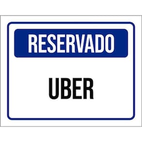 Kit 5 Placas De Reservado Uber 36X46