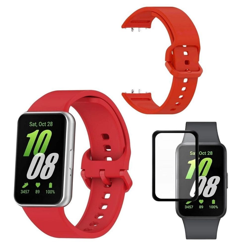 Pulseira Correa Silicone Para Galaxy Fit3 + Pelicula Tela