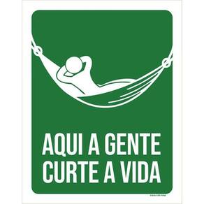 Kit 5 Placas Aqui A Gente Curte A Vida Rede 36X46