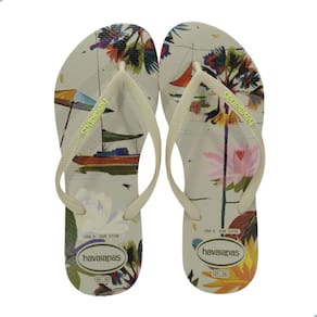 Chinelo Havaianas Slim Summer Bliss Bege Palha