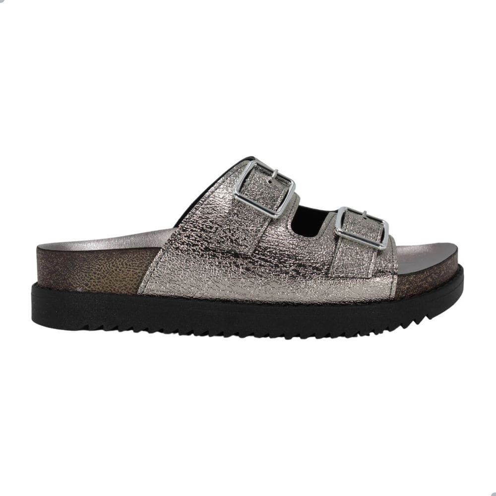 Tamanco Feminino Moleca Tiras Fivela Prata