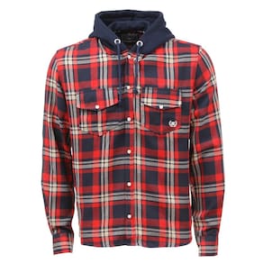 Camisa Vaqueiros Masculina Xadrez Azul Escuro com Vermelho 36831